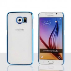 Samsung Galaxy S6 - Clear PC TPU Bumper Shock-Absorption Anti-Scratch Phone Protective Cover Case - Blue